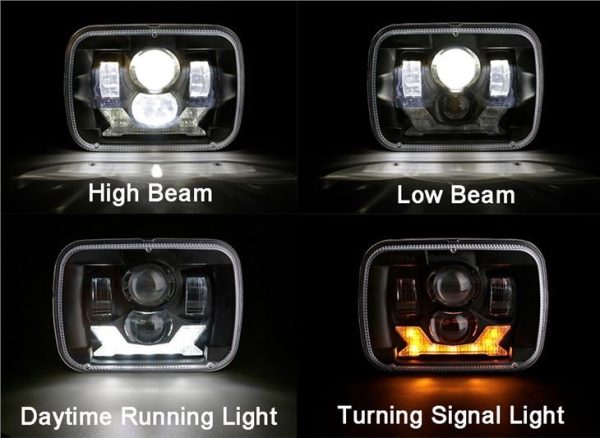Ceannlampa Truck Faoi stiúir 2021 Do Jeep YJ 5x7 Inlight Headlight Do Cherokee XJ