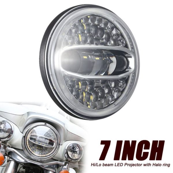 Ceannlampa Nua Teilgeoir Inseo 7 Inse do Harley Davidson Ceannlampa Gluaisrothar Faoi stiúir 108W